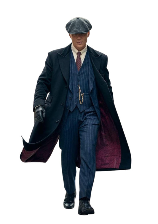 Gabardina modelo Peaky Blinder cuello en punta